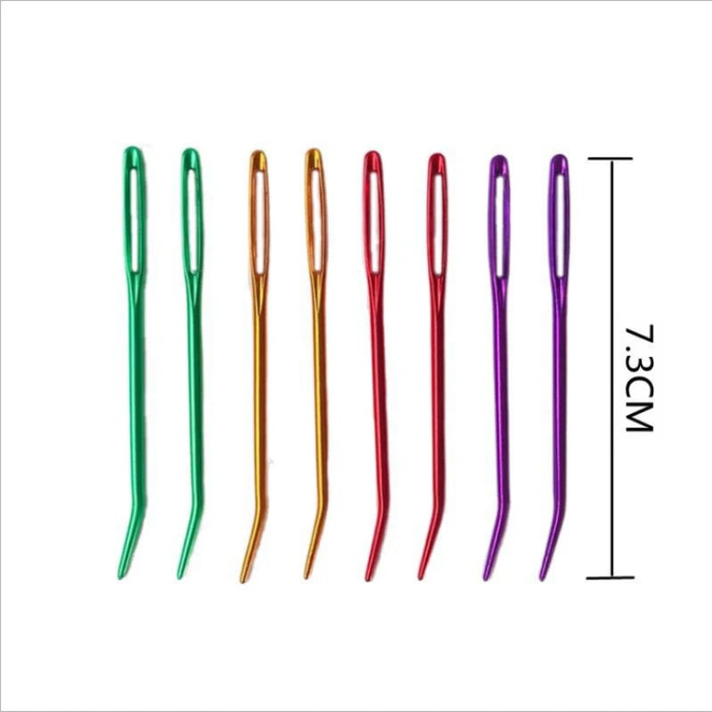 Bent Tip Tapestry Needles: 2/8Pcs Big Eye Curve Bent Needle Set - Yarn Knitting Weaving, Crochet, DIY Sewing Accessories