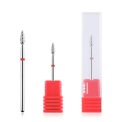 TP 2pcs Tornado Flame Diamond Nail Drill Bits – Pedicure Burrs for Electric Polisher Accessories