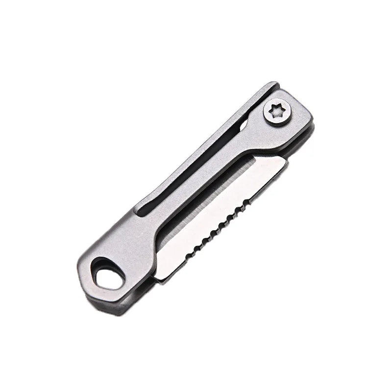 Mini Square Head Keychain Pendant Knife | Stainless Steel Folding Knife for Outdoor Camping | Portable Pocket Knife | 1 Piece