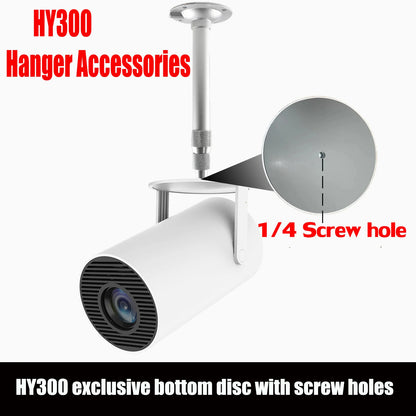 HY300 Projector Ceiling & Wall Stand - Compatible with 1/4 Screw Hole Bracket Hanger & Backlight Accessories