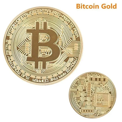 Gold Plated Bitcoin Coin – Collectible Art and Commemorative Gift | Casascius Metal Antique Imitation for Birthdays