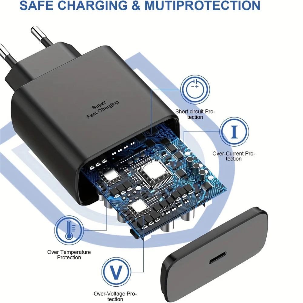 Original 45W PD Charger for Samsung Galaxy S22/S23 Ultra/Note 10+ 5G – USB-C Fast Charging Wall Adapter