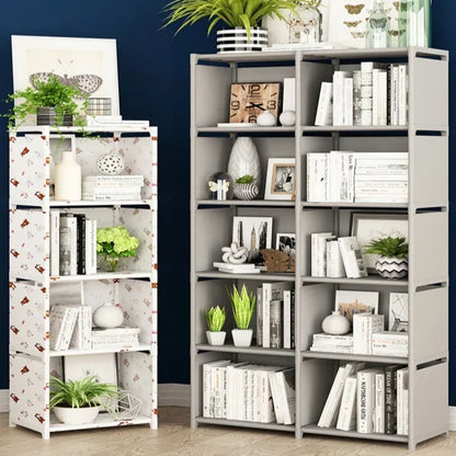 Simple Multi-Layer Bookshelf – Easy Assembly Bookcase and Display Rack, Book Organizer for Home and Office