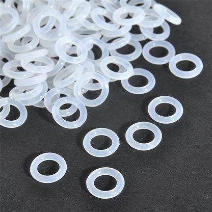 150pcs Rubber O-Ring Switch Dampeners - Shock-Absorbing Silencers for MX Mechanical Keyboards, Clear, Red, Black