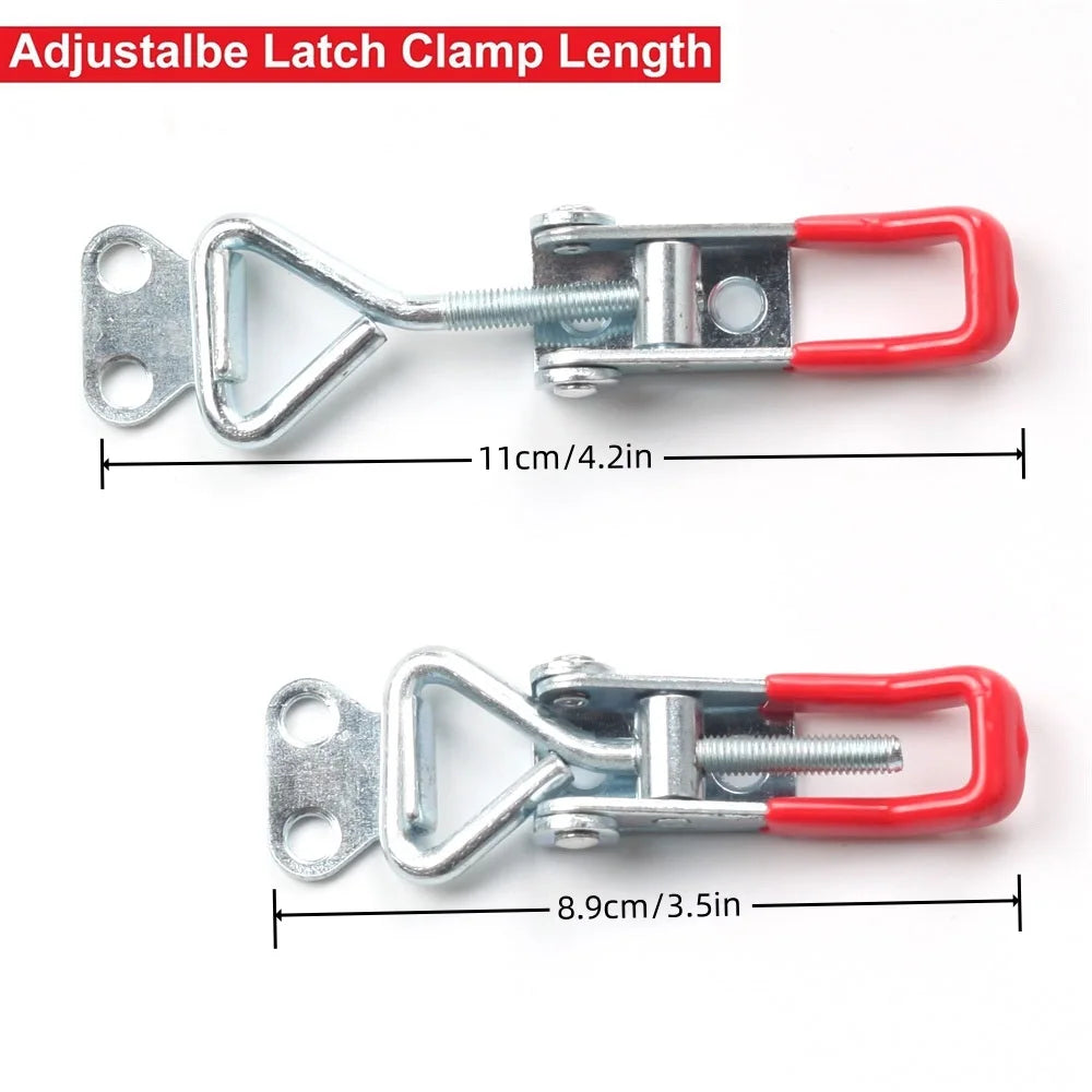 8Pcs Metal Toggle Latch Catch Clasp: Adjustable Toolbox Case Quick Release Clamp - Anti-Slip Push Pull Toggle Clamp Tools