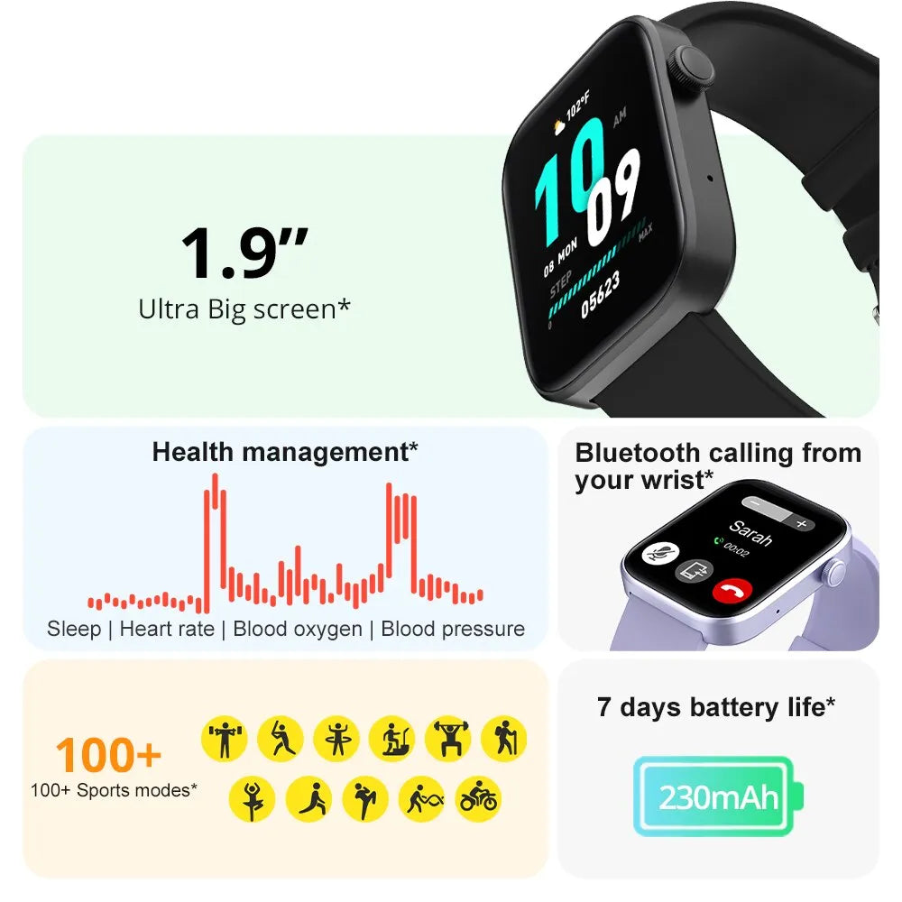 COLMI P71 Smartwatch with Voice Calling - IP68 Waterproof, Health Monitoring, Smart Notifications, Voice Assistant, for Men and Women