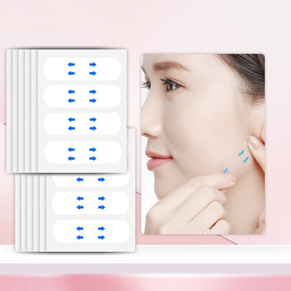 Invisible Face Lift Stickers - Transparent V-Shape Wrinkle & Sagging Skin Adhesive Tape | Thin Face Patches for Lifting (40/80pcs)