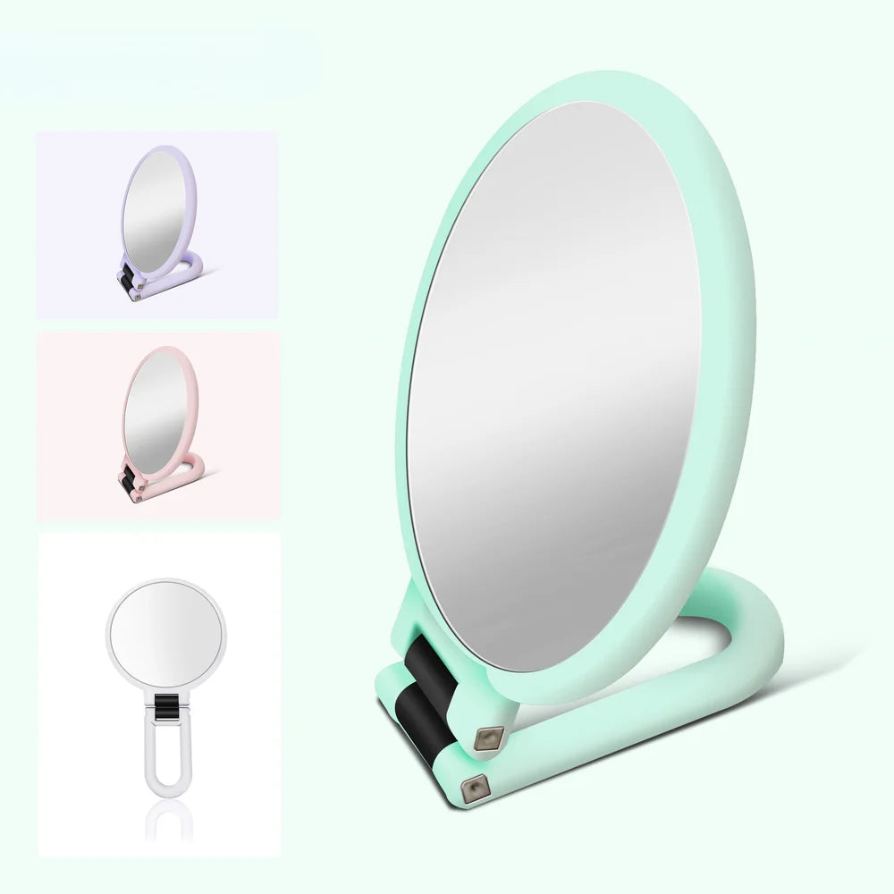 Double-Sided Magnifying Makeup Mirror - 2X/5X/10X/15X Handheld Compact Vanity Mirror, Cosmetic Tool