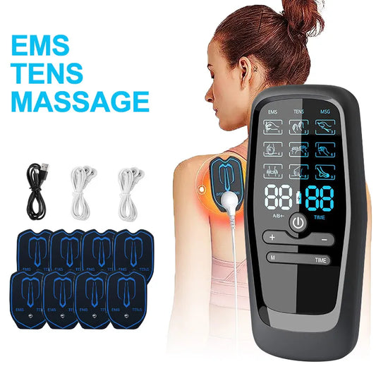 EMS Muscle Electrostimulator Tens Unit: Low Frequency Pulse Body Relaxing Massage - Digital Physiotherapy for Pain Relief