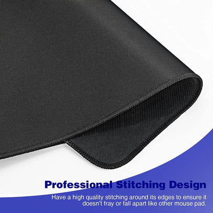 XXL Black Gaming Mouse Pad - Large Mousepad for Gamers, PC Desk Mat Keyboard Pad, Computer Mousepad