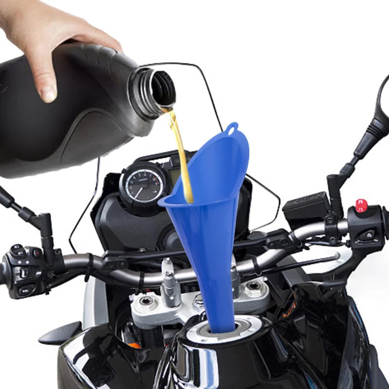 Long Stem Car Funnel: Gasoline Oil Fuel Filling Tool with Anti-Splash Design - Motorcycle Refueling Auto Accessories