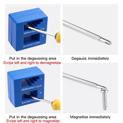 KUNLIYAOI Magnetizer Demagnetizer Tool - High-Quality Blue Screwdriver with Magnetic Pick-Up Function