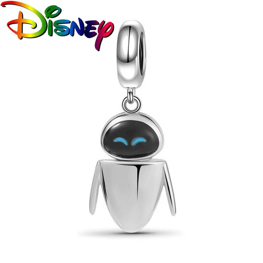 Disney Robot Charms Beads - 925 Sterling Silver for Original Pandora Bracelet and Necklace Jewelry