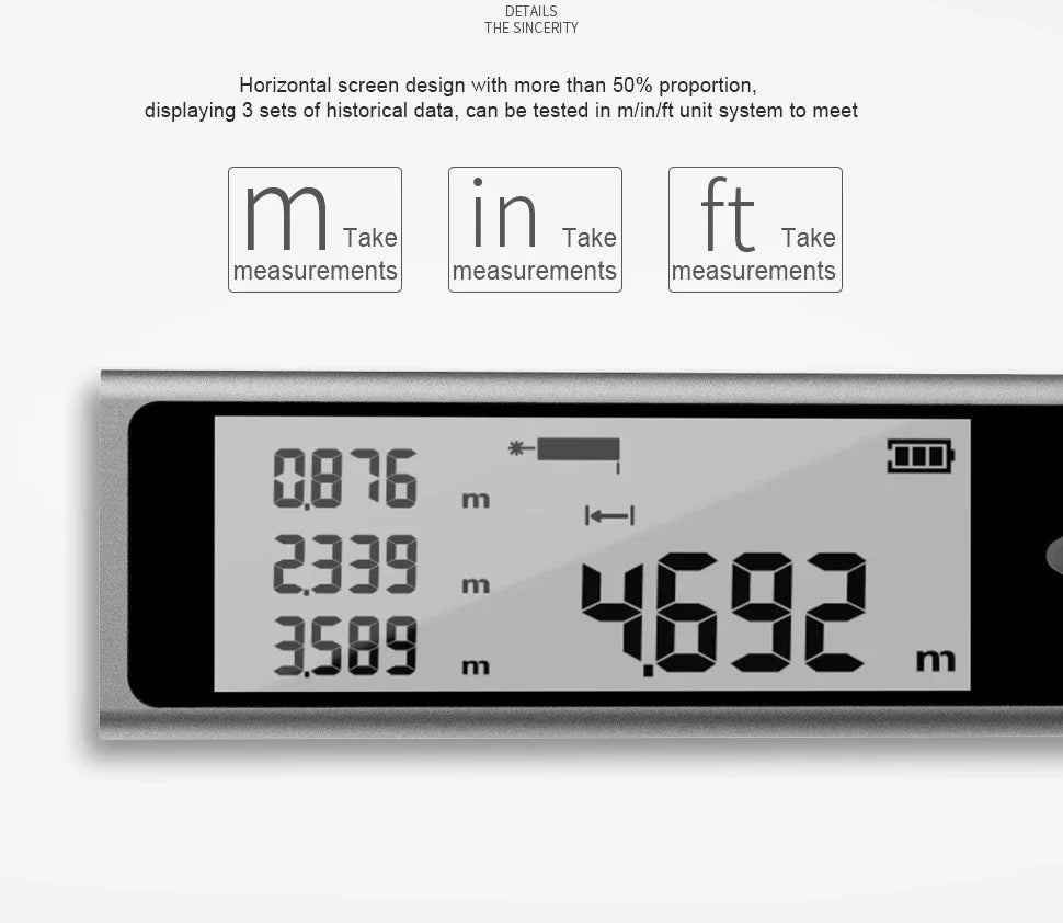 Mileseey Mini Bluetooth Laser Distance Meter – Handheld Laser Measuring Tape, Trena, Laser Ruler for Precise Measurement