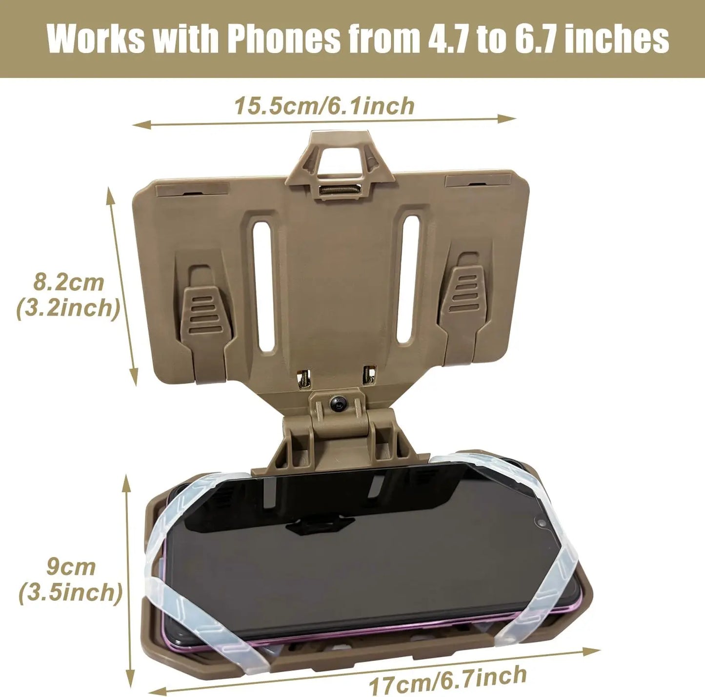 NEW Tactical Vest Phone Holder - Foldable Molle Carrier Board for 4.7" to 6.7" Screen Cell Phones