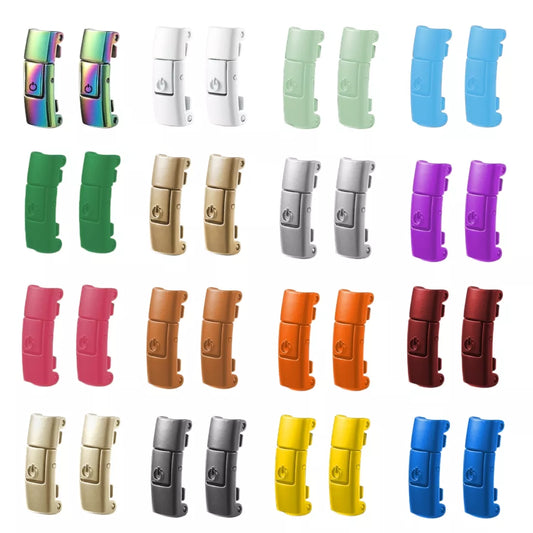 21 Colors No Tie Shoe Laces: Press Lock Elastic Buckle Accessories - Easy-to-Use Flat Shoelaces for Kids and Adults