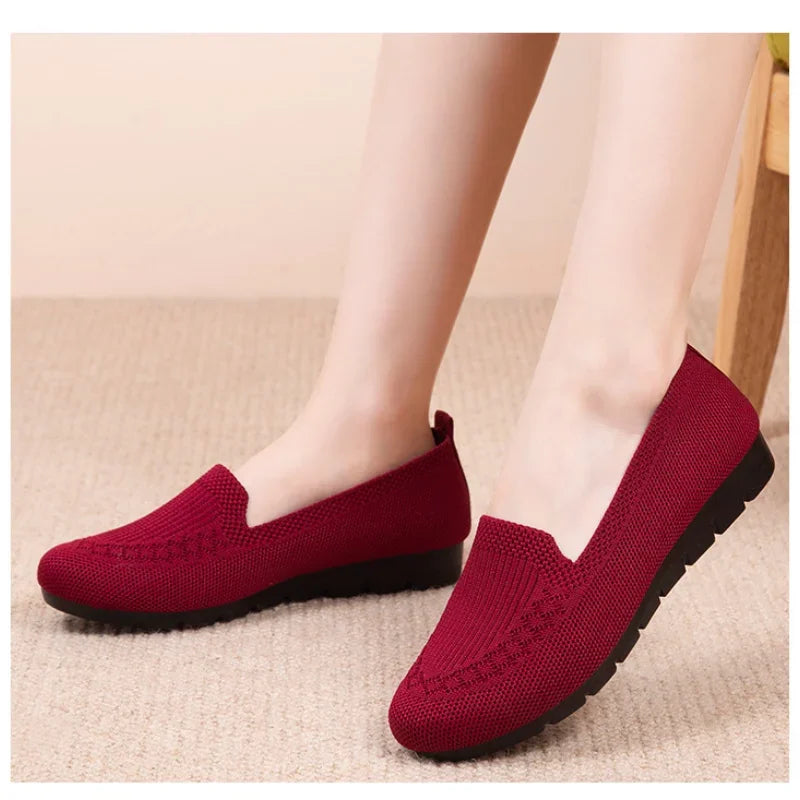 Casual Women’s Summer Shoes – Mesh Breathable Flat Sneakers, Lightweight Slip-On Loafers, Comfortable Ladies Zapatillas