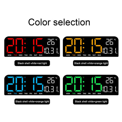 Electronic Digital Clock with 5 Modes – Voice Control & Adjustable Brightness Table Clock for Office, Living Room, Bedroom Decor