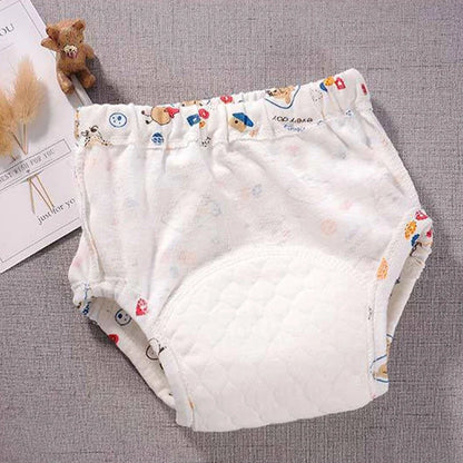 6-Layer Waterproof Cotton Baby Training Pants: Reusable Infant Shorts for Nappy Changing