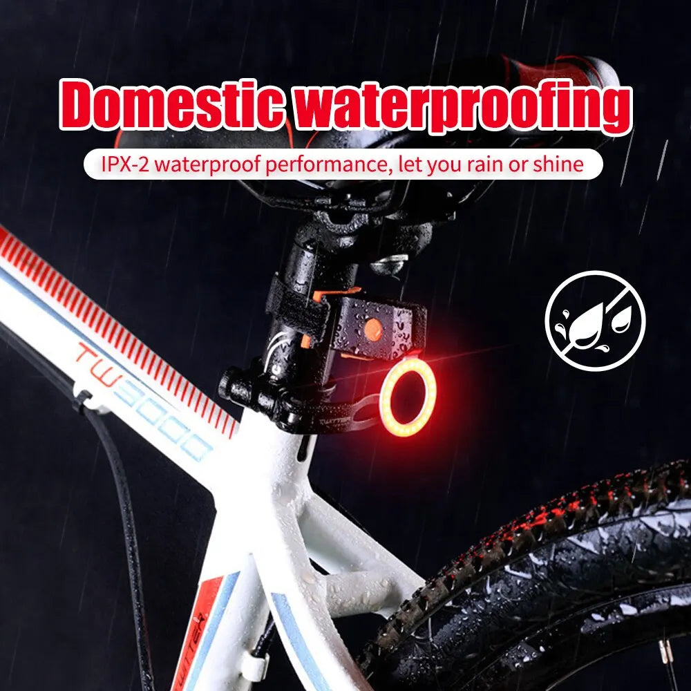 USB Rechargeable LED Bike Light: Multi Lighting Modes Bicycle Taillight Flash Tail Rear Lights for MTB Bike Seatpost