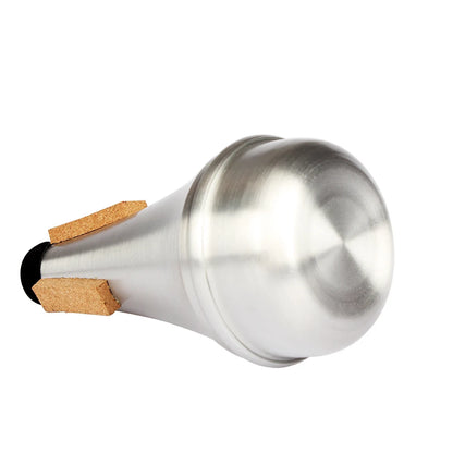 Portable Aluminum Alloy Trumpet Mute: Silver Straight Body Practice Silencer - Ideal for Beginner Trumpet Players