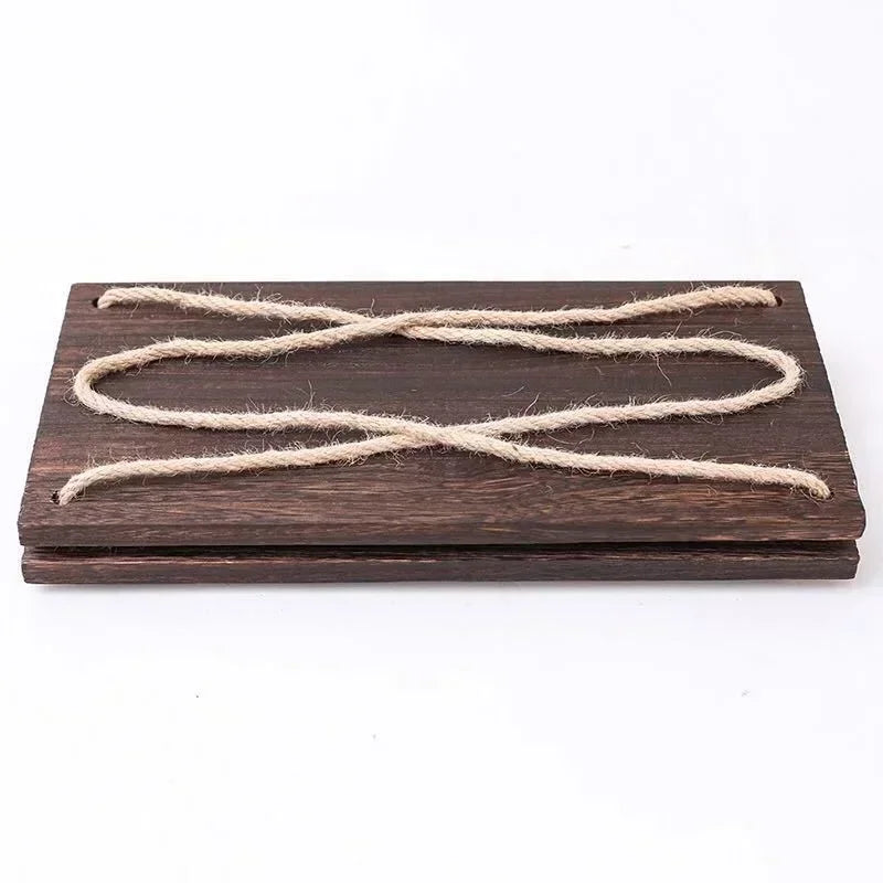 Wooden Rope Swing Wall Hanging Plant Pot Tray – Nordic Floating Shelves for Simple Home Decoration