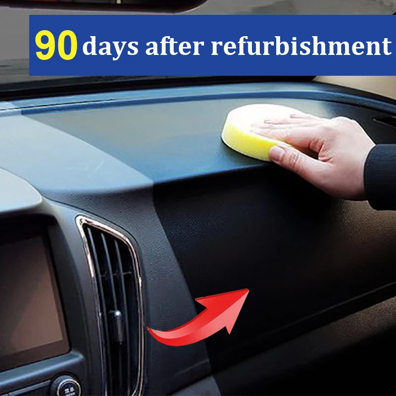 Revive Your Car's Shine: Plastic & Leather Restorer - Glossy Finish, Auto Cleaning Product for Polish, Coating, and Repair