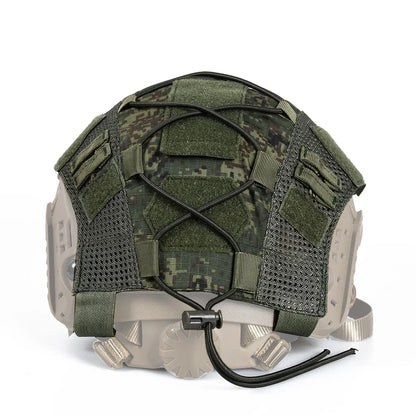 Tactical Helmet Cover for Fast MH PJ BJ OPS-Core - Multicam Airsoft Paintball Military Helmet Cover with Elastic Cord