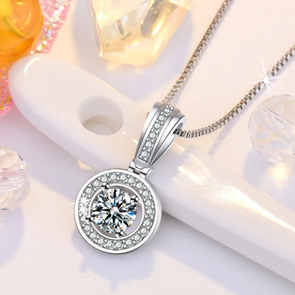 New 925 Sterling Silver Necklace Pendant with AAA Zircon for Women | Fashion Clavicle Chain for Weddings & Parties | Jewelry Gift