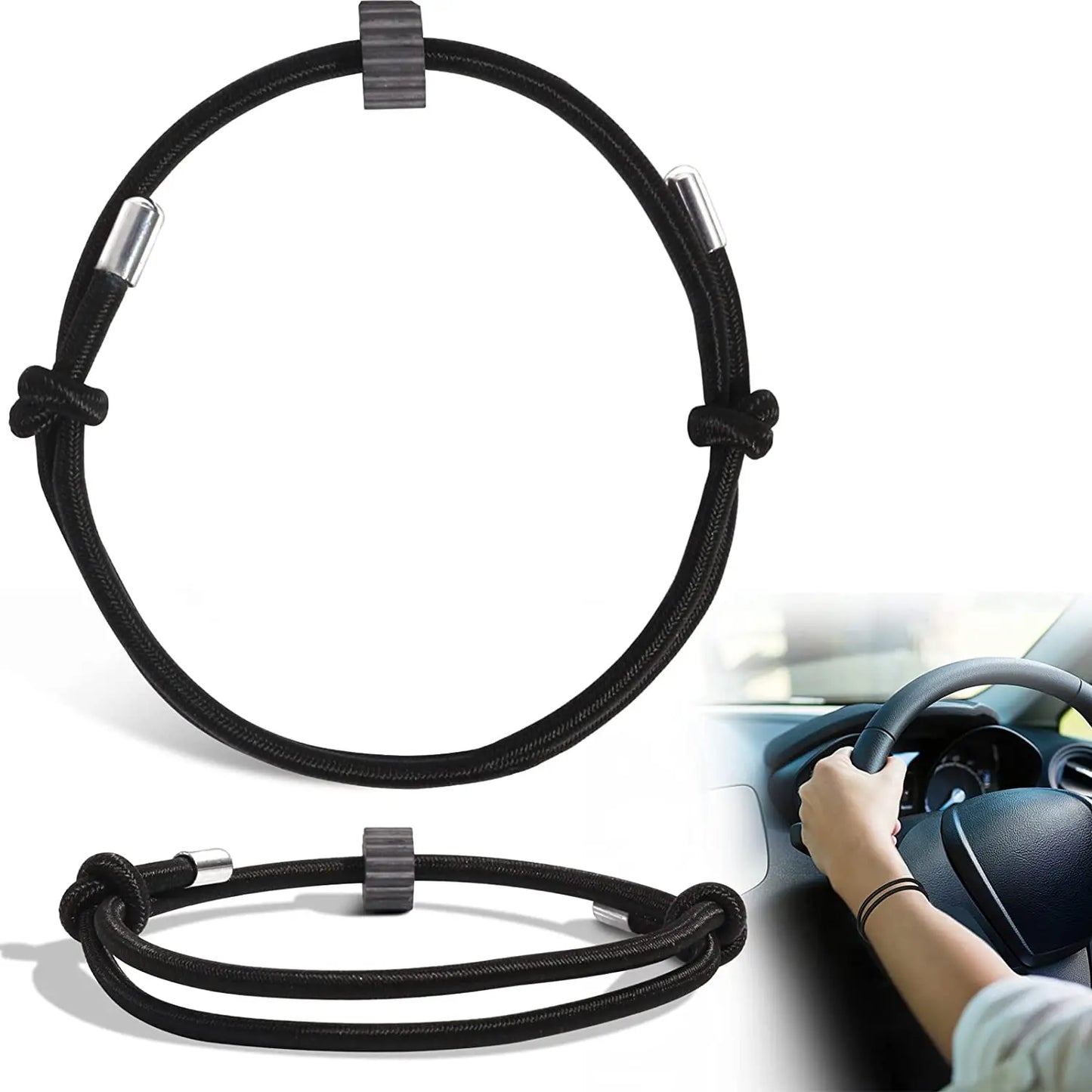 Car Window Glass Breaker Bracelet - Emergency Rapid Escape Safety Tool with Tungsten Carbide Bead - Wrist Strap Lifeline for Self-Rescue