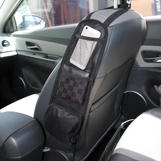 Car Seat Organizer | Multi-Pocket Hanging Bag | Side Storage with Drink Holder and Phone Holder