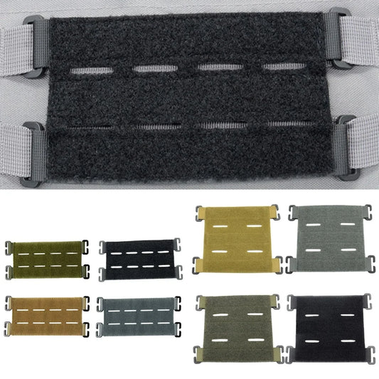 Molle Patches Attachment Hook & Loop Panel - DIY Badge Display Holder for Bags, Backpacks, and Vests