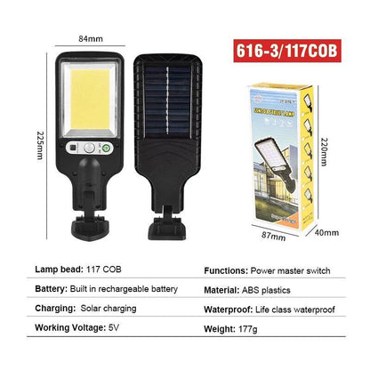 Waterproof Motion Sensor Solar Outdoor Lights: 1/2/6pc 117COB LED Security Wall Lights - 3 Modes for Patio, Garage, Yard