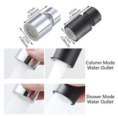 360° Rotary Kitchen Faucet Spray Head Filter: Splash-Proof Adapter with 2 Adjustable Modes - Sink Faucet Aerator