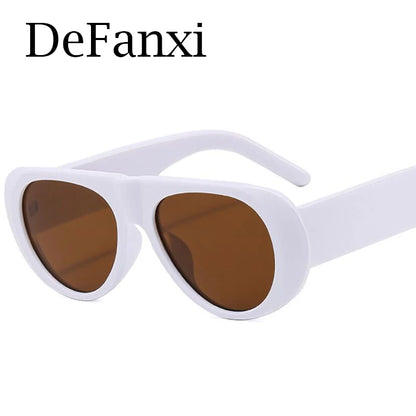 Retro Irregular Big Frame Sunglasses - Luxury Brand Tea Color Square Shades with UV400 Protection for Women and Cool Men’s Pilot Style