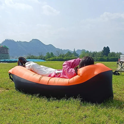 Fast Inflatable Air Sofa Bed: Trend Outdoor Sleeping Bag with Lazy Beach Sofa Design | High-Quality 240*70cm Inflatable Air Bag