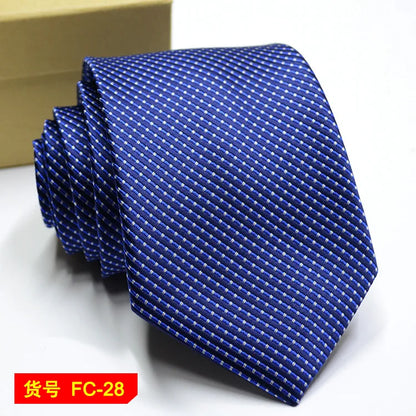 Men's Ties in 67 Styles - Solid, Stripe, and Floral Jacquard Neckties, 7-8cm Wide - Perfect for Daily Wear, Weddings and Gifts