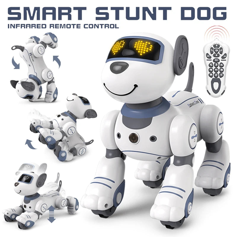 Funny RC Robot Dog – Electronic Stunt Dog with Voice Commands, Programmable Touch-Sense, Music and Songs, Perfect for Children's Toys