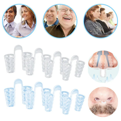 4pcs Anti Snore Apnea Nose Clip - Breathe Aid Stop Snore Device - Sleeping Aid Equipment for Stop Snoring and Better Sleep