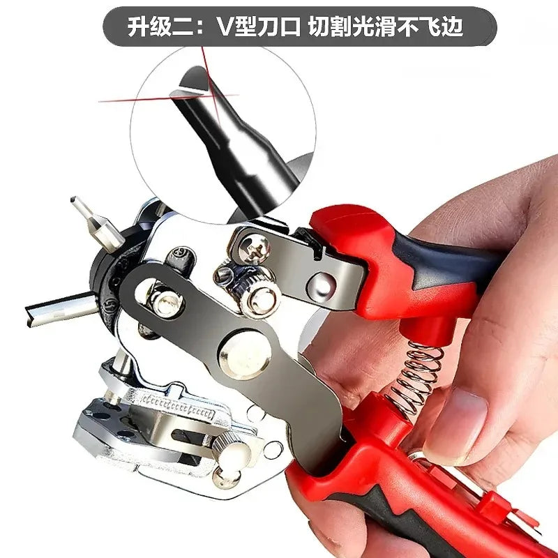 DIY Eyelet Puncher Tool for Watchbands & Leathercraft - New Design Household Leather Belt Hole Punch Plier