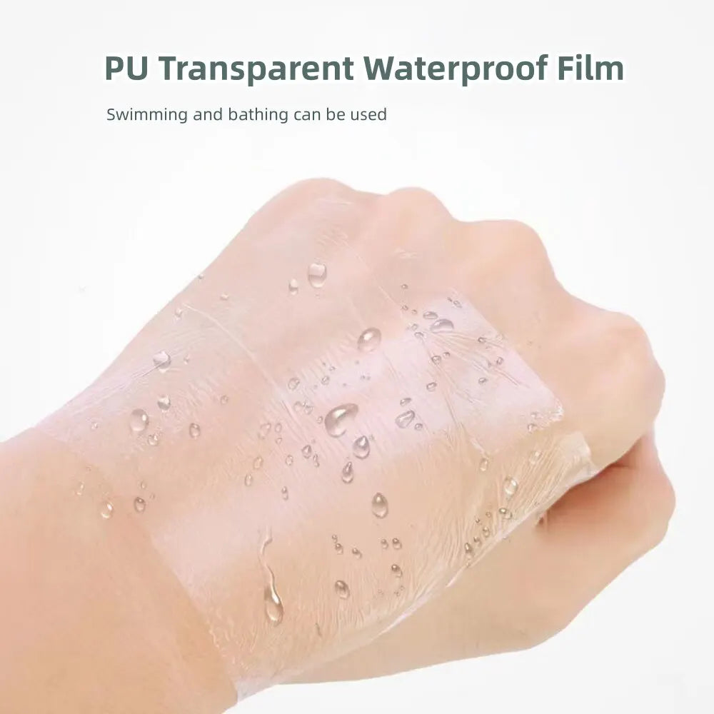 Waterproof PU Bandages: Transparent, Stretchable, Disposable Adhesive Bandages - Protect Tattoos in Showers