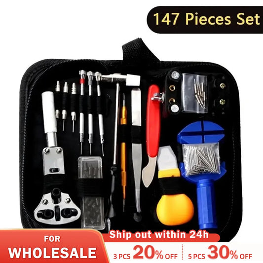 Comprehensive Watch Repair Tool Set: 147pcs and 212pcs Options for Clock Disassembly and Repair