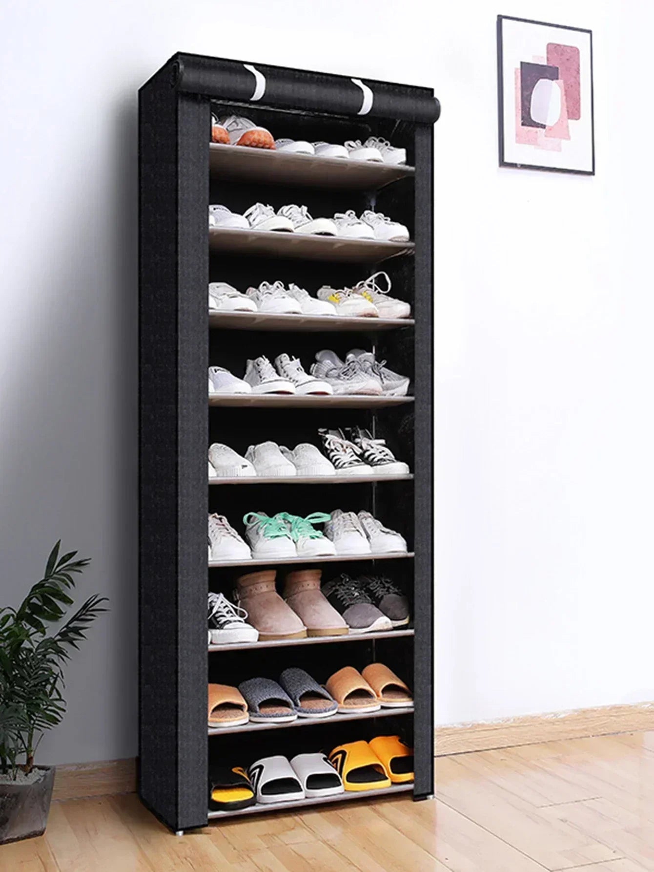 Multilayer Dustproof Shoe Rack - Minimalist Nonwoven Shoe Cabinet Organizer for Space-Saving Home Storage