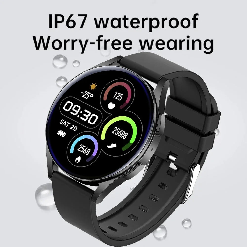 New Smartwatch 6 – HD Full Touch, Blood Pressure & Oxygen Monitoring, Bluetooth Call, Sports Features for Men & Women, Compatible with Android & iOS