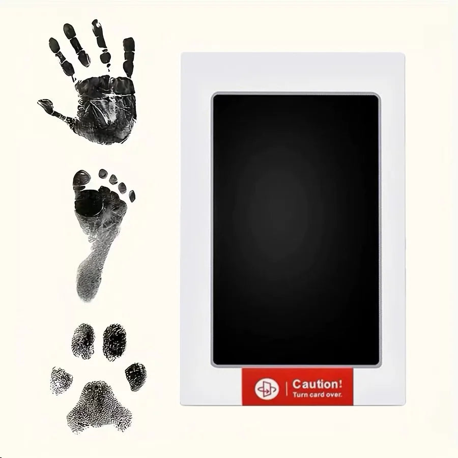 Baby Handprint and Footprint Ink Pad Kit - Safe, Non-Toxic, No-Touch Skin Inkless Pads for Pet Paw Prints - Ideal Souvenir and Gift