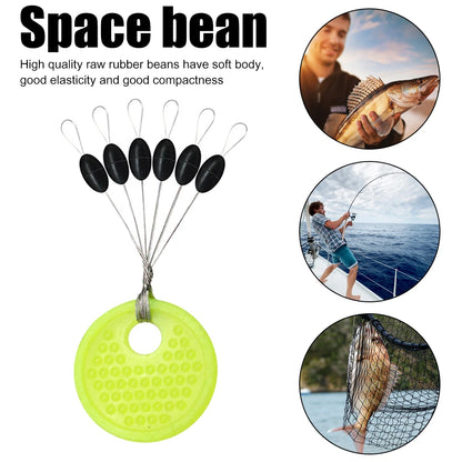 60pcs Fishing Stopper Space Beans | Line Protection | Vertical Beans for Carp Fishing | Tackle Accessories