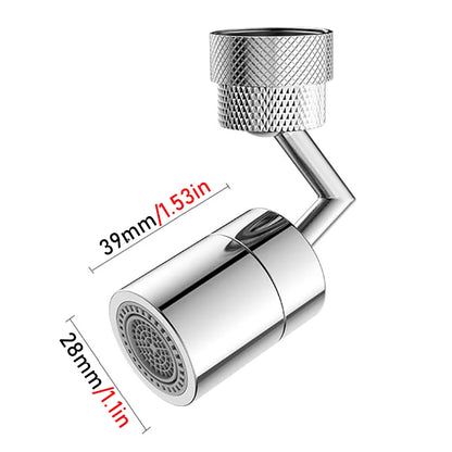 720° Universal Kitchen Faucet Aerator | Anti-Splash Rotatable Sprayer for Bathroom Tap | Water-Saving Nozzle Extender Adapter