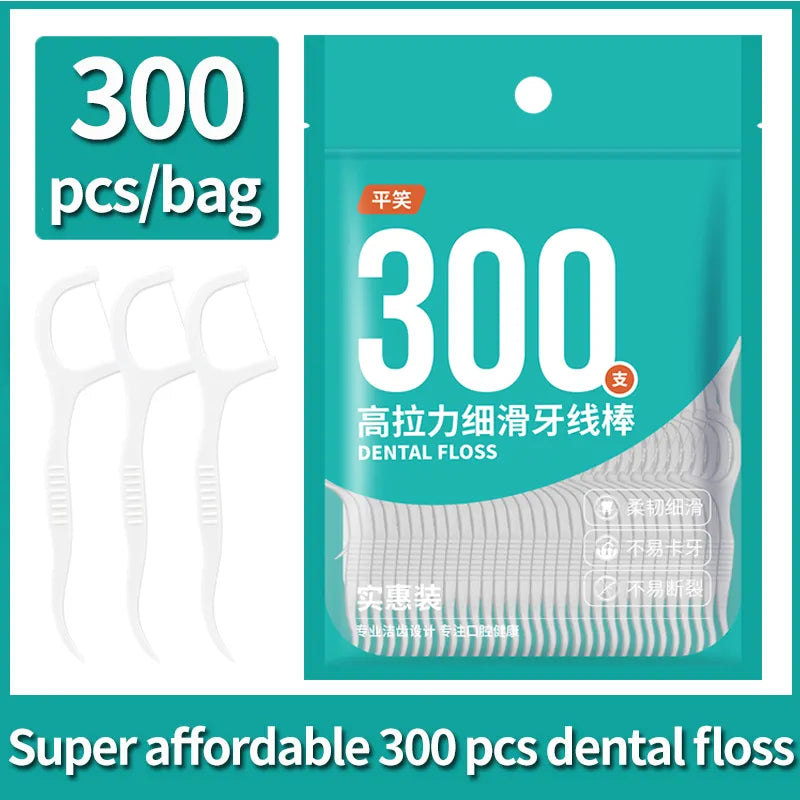 600-Count Dental Floss Picks: Interdental Brushes for Clean, Healthy Teeth - Oral Hygiene Care