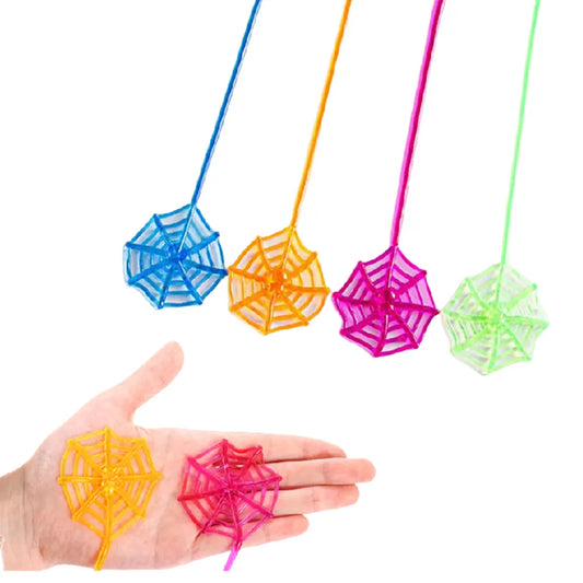 12/30Pcs Stretchable Climbing Spider Web Tricky Toys - Kids Birthday Party, Baby Shower Gift, Halloween Carnival Party Favor