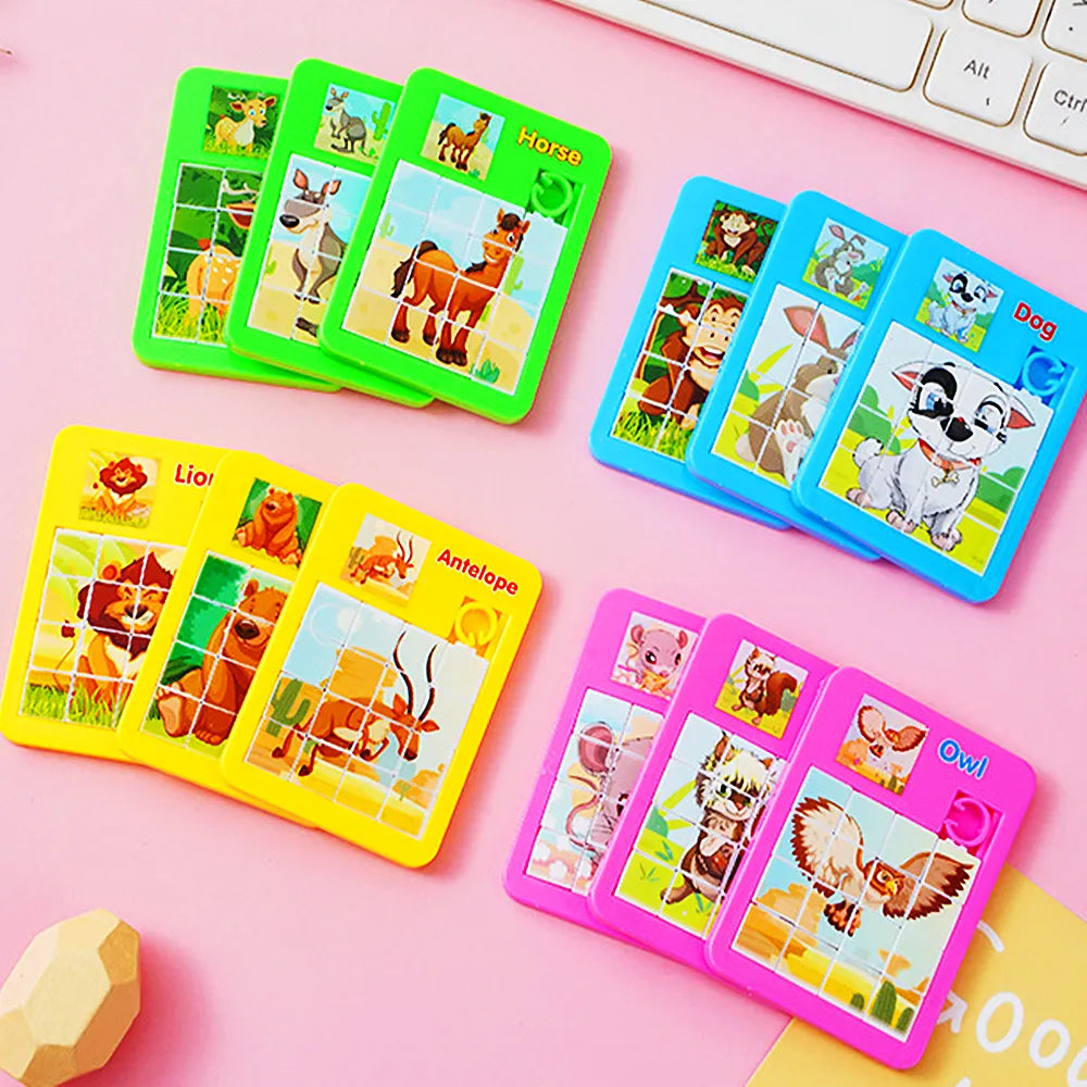 12/30PC Cartoon Animal Jigsaw Puzzles for Kids - Early Educational Development Toys, Perfect for Birthday Party Favors and Pinata Fillers